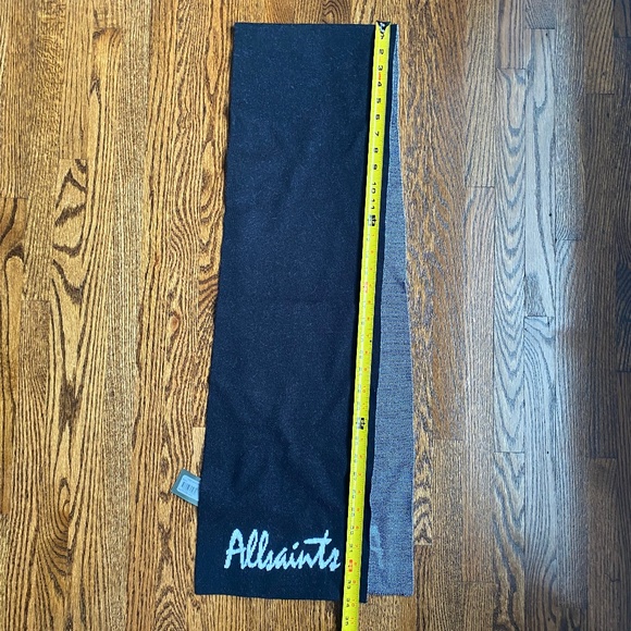 NWT ALLSAINTS Logo Jacquard Scarf - Picture 7 of 10